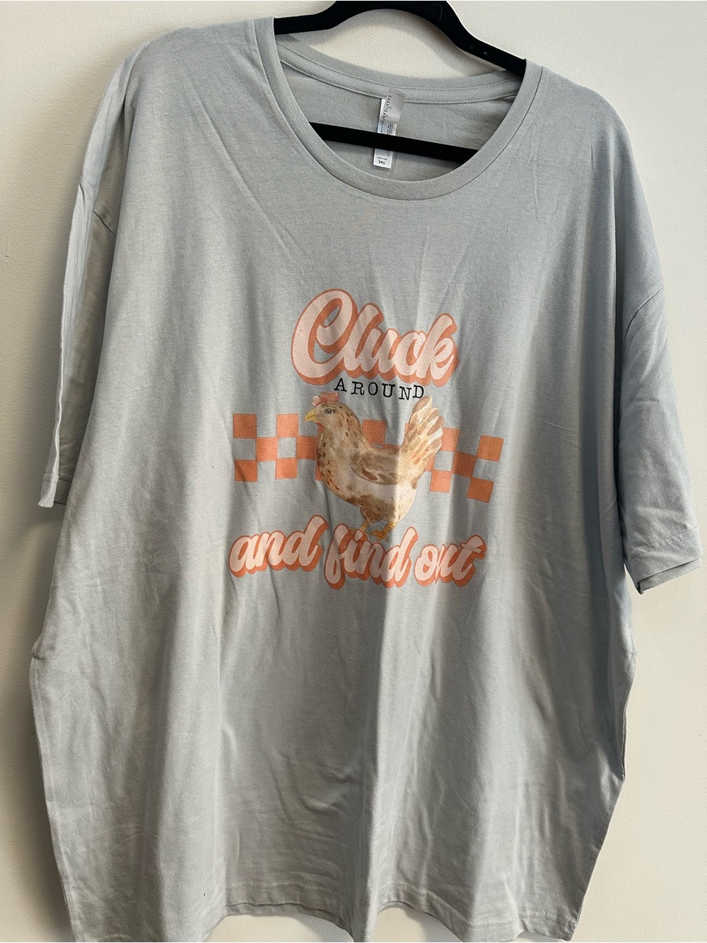 Light Gray Graphic Tee - 'Cluck Around and Find Out'